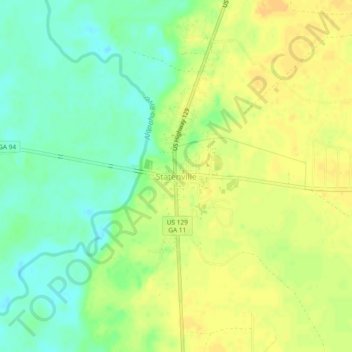 Carte topographique Statenville, altitude, relief