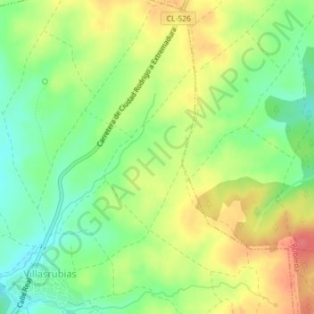 Carte topographique La Mata Guardada, altitude, relief