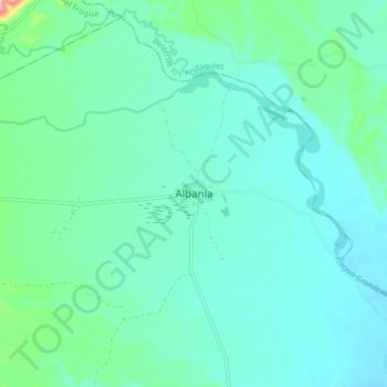 Carte topographique Albania, altitude, relief