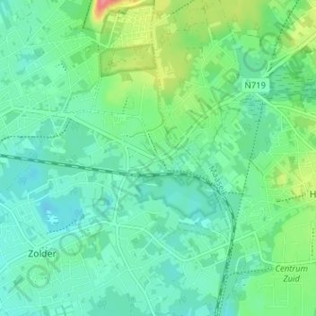Carte topographique Voort, altitude, relief