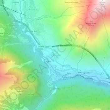 Carte topographique Palleusieux, altitude, relief