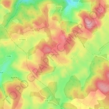 Carte topographique Sept Faux, altitude, relief