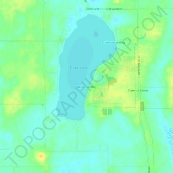 Carte topographique Albion Landing, altitude, relief