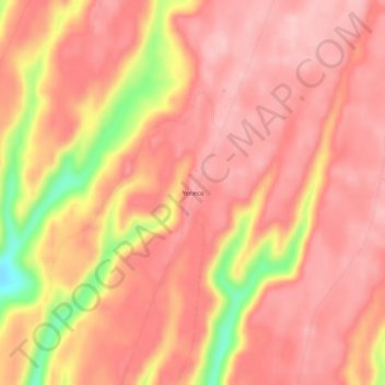 Carte topographique Yeneco, altitude, relief