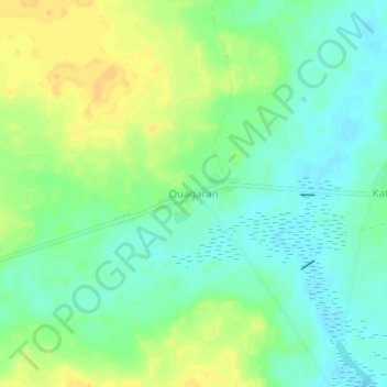 Carte topographique Ouagaran, altitude, relief