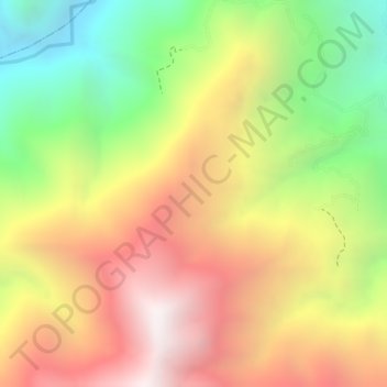 Carte topographique Icota, altitude, relief