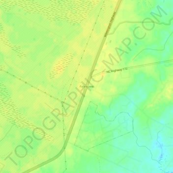 Carte topographique Folkstone, altitude, relief