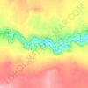 Carte topographique Coyote Natural Bridge, altitude, relief