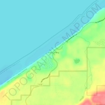 Carte topographique Sullivans Landing, altitude, relief