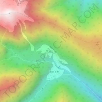 Carte topographique Upper Yubeng, altitude, relief