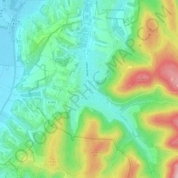 Carte topographique Sulz, altitude, relief