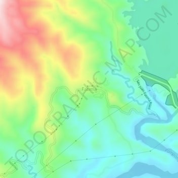 Carte topographique Fatima, altitude, relief