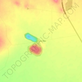 Carte topographique Tamoola Mine, altitude, relief