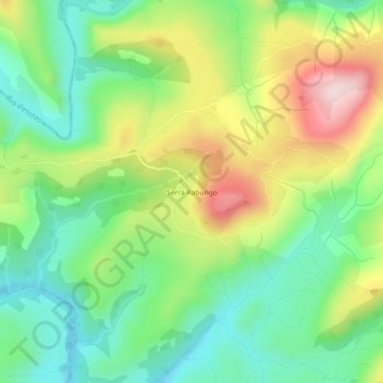 Carte topographique Serra Rabungo, altitude, relief