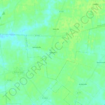 Carte topographique Allonville, altitude, relief