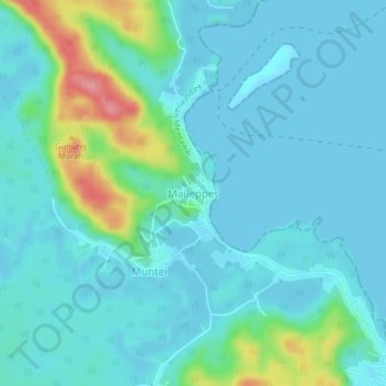 Carte topographique Maileppet, altitude, relief