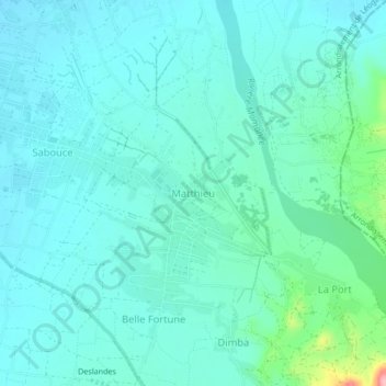 Carte topographique Matthieu, altitude, relief