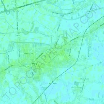 Carte topographique Mira Porte, altitude, relief