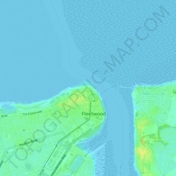 Carte topographique Beach Lighthouse, altitude, relief