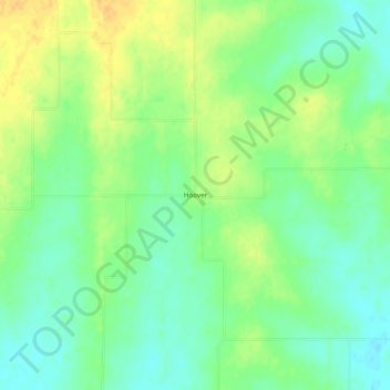 Carte topographique Hoover, altitude, relief