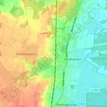 Carte topographique Meyerhorn, altitude, relief