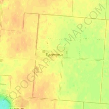 Carte topographique Kalynivka, altitude, relief