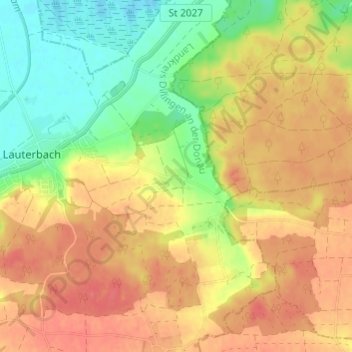 Carte topographique Illemad, altitude, relief