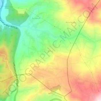 Carte topographique مرصع, altitude, relief