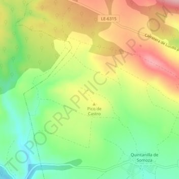 Carte topographique Valdearroyo, altitude, relief
