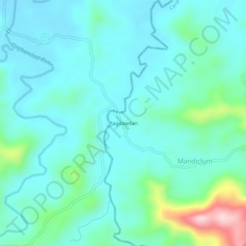 Carte topographique Pagdawitan, altitude, relief