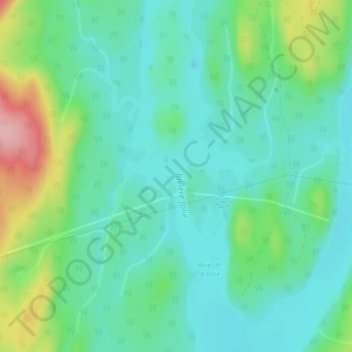 Carte topographique Rivière Jolie, altitude, relief