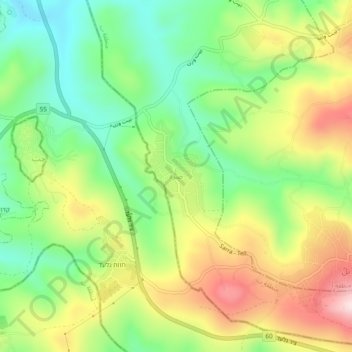 Carte topographique Sarra, altitude, relief