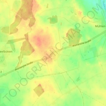 Carte topographique Goddin, altitude, relief