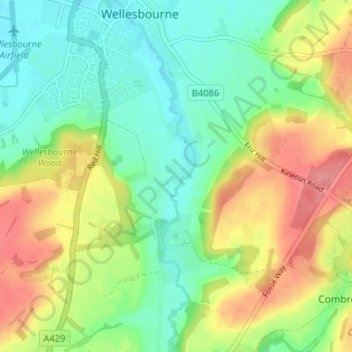 Carte topographique Walton, altitude, relief