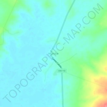 Carte topographique Humbe, altitude, relief