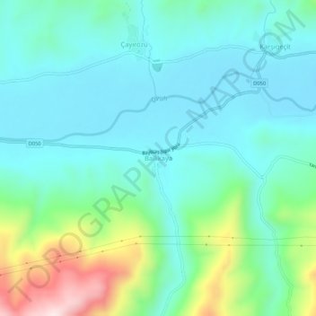 Carte topographique Ballıkaya, altitude, relief