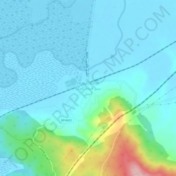 Carte topographique Hjar Ennhal, altitude, relief