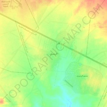 Carte topographique Za'tary, altitude, relief