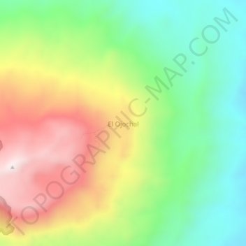 Carte topographique El Ojochal, altitude, relief