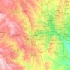 Carte topographique Tarrant County, altitude, relief