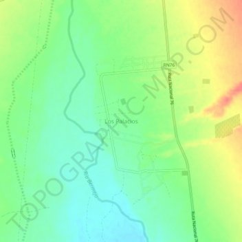 Carte topographique Los Palacios, altitude, relief
