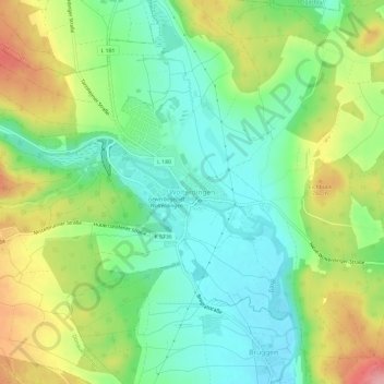 Carte topographique Wolterdingen, altitude, relief