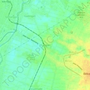 Carte topographique Plumbon, altitude, relief