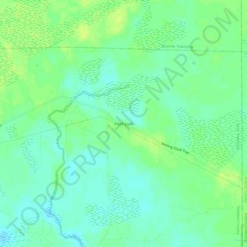 Carte topographique Hard Luck, altitude, relief