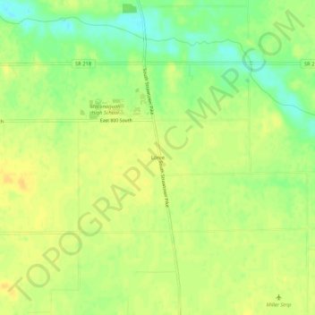Carte topographique Loree, altitude, relief