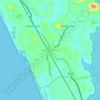 Carte topographique Chemanchery, altitude, relief
