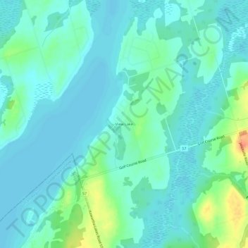 Carte topographique View Lake, altitude, relief