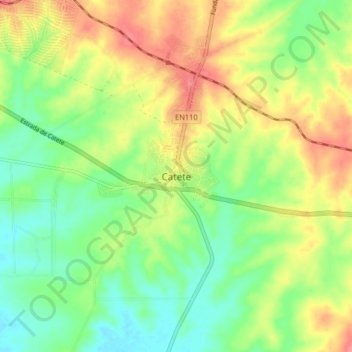 Carte topographique Catete, altitude, relief