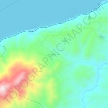 Carte topographique Yoncapınar, altitude, relief