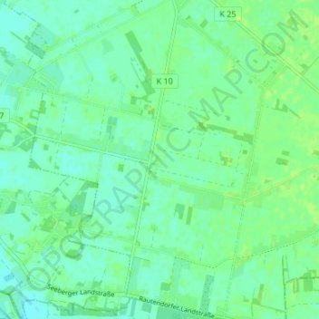 Carte topographique Meinershausen, altitude, relief